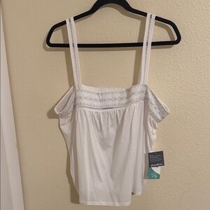Eddie Bauer Ivory Sleeveless Blouse